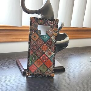 New Kapadson Samsung Galaxy Note9 Square Phone Case with Ring Stand Bohemian